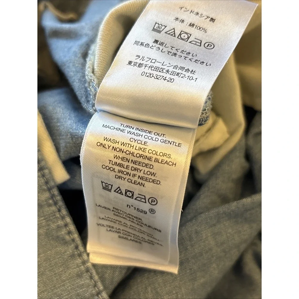 Ralph Lauren Sz 14 Pleated Chambray High Rise Adjustable Cross Belted Mom Shorts